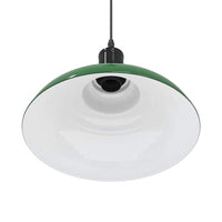 Lampada a Sospensione Regolabile E27 Verde Lucido Ø31cm Metallo 4103437