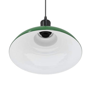 Lampada a Sospensione Regolabile E27 Verde Lucido Ø31cm Metallo 4103437