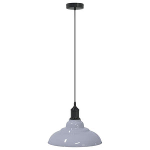 Lampada Sospensione Regolabile E27 Grigio Lucido Ø31 cm Metallo 4103438