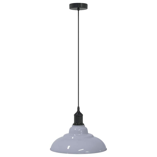 Lampada Sospensione Regolabile E27 Grigio Lucido Ø31 cm Metallo 4103438