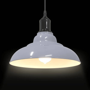Lampada Sospensione Regolabile E27 Grigio Lucido Ø31 cm Metallo 4103438