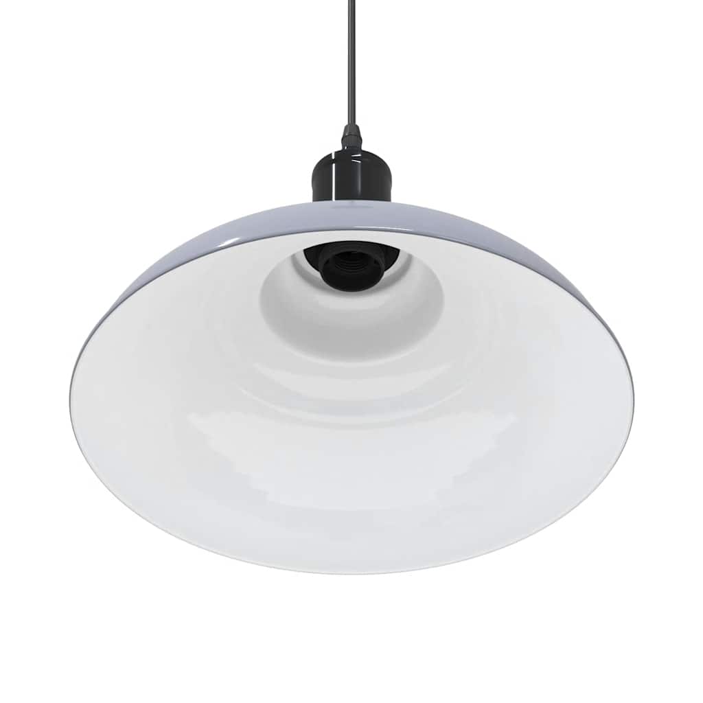 Lampada Sospensione Regolabile E27 Grigio Lucido Ø31 cm Metallo 4103438