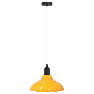 Lampada Sospensione Regolabile E27 Giallo Lucido Ø31 cm Metallo 4103439