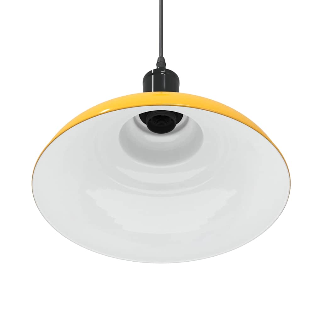 Lampada Sospensione Regolabile E27 Giallo Lucido Ø31 cm Metallo 4103439