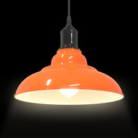 vidaXL Lampada Sospensione Regolabile E27 Arancio Lucido Ø31cm Metallo
