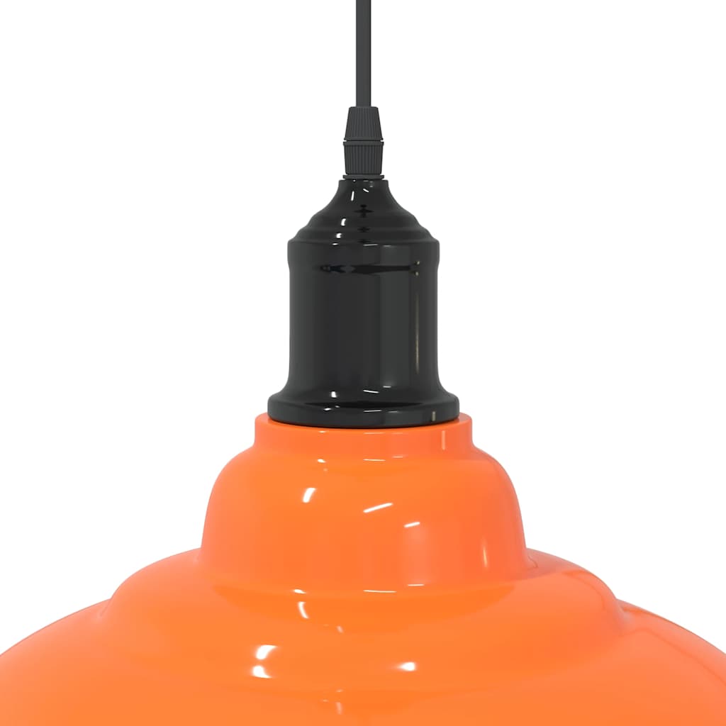 vidaXL Lampada Sospensione Regolabile E27 Arancio Lucido Ø31cm Metallo