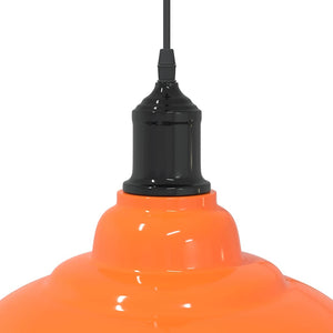 vidaXL Lampada Sospensione Regolabile E27 Arancio Lucido Ø31cm Metallo
