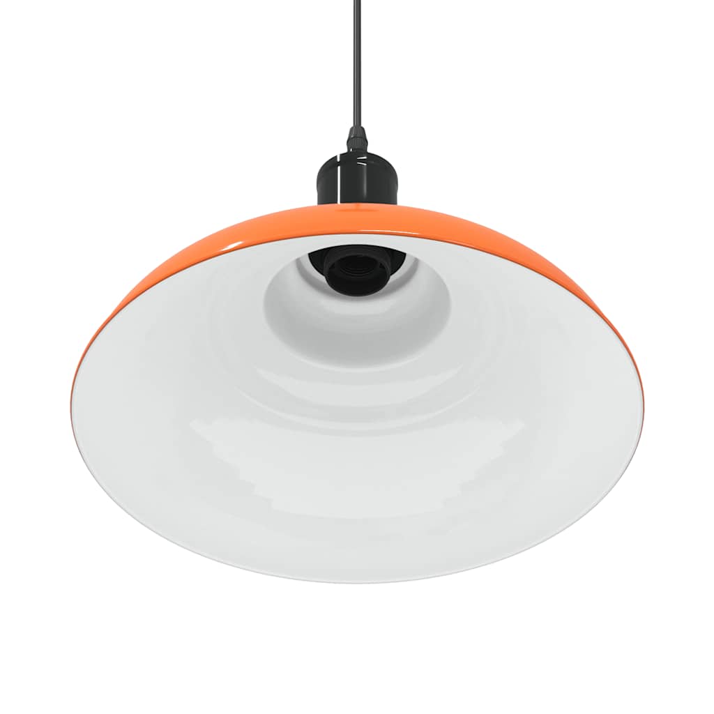 vidaXL Lampada Sospensione Regolabile E27 Arancio Lucido Ø31cm Metallo