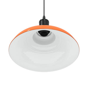 vidaXL Lampada Sospensione Regolabile E27 Arancio Lucido Ø31cm Metallo