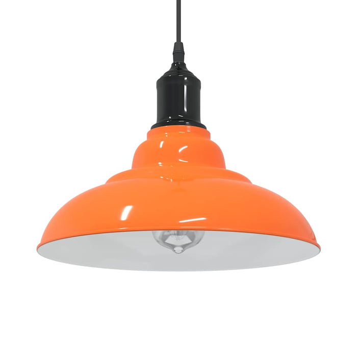 Lampada Sospensione Regolabile E27 Arancio Lucido Ø31cm Metallo 4103440