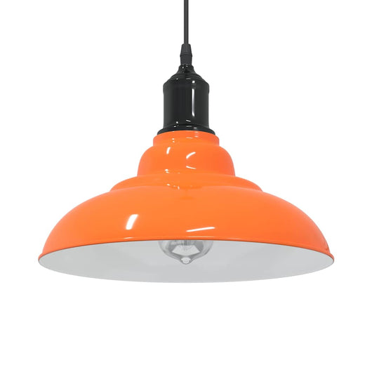 vidaXL Lampada Sospensione Regolabile E27 Arancio Lucido Ø31cm Metallo