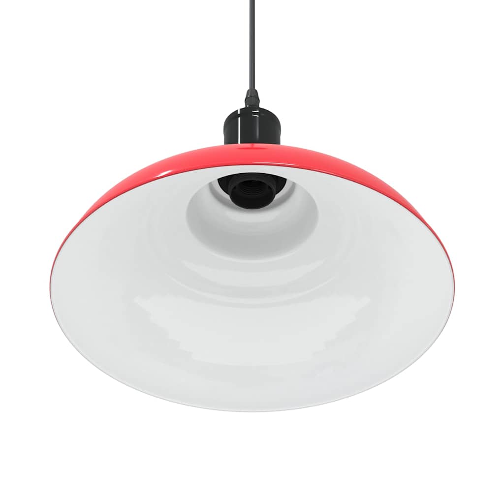 Lampada Sospensione Regolabile E27 Rosso Lucido Ø31 cm Metallo 4103441