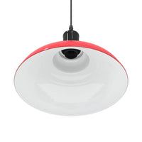 vidaXL Lampada Sospensione Regolabile E27 Rosso Lucido Ø31 cm Metallo