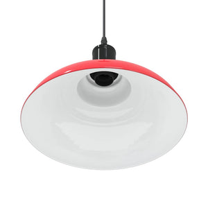 vidaXL Lampada Sospensione Regolabile E27 Rosso Lucido Ø31 cm Metallo