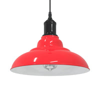 vidaXL Lampada Sospensione Regolabile E27 Rosso Lucido Ø31 cm Metallo