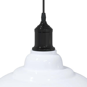Lampada Sospensione Regolabile E27 Bianco Lucido Ø31cm Metallo 4103442