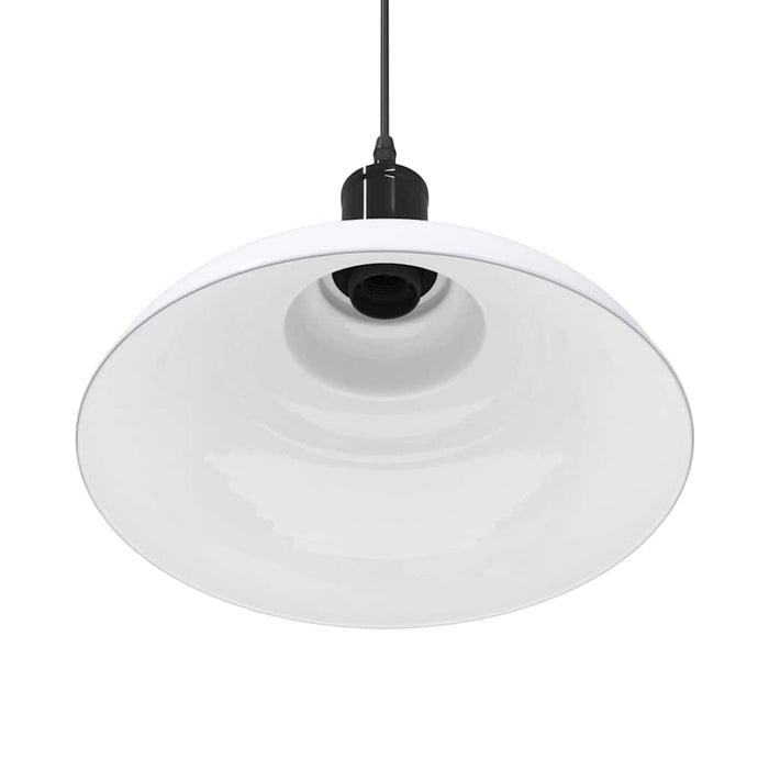 Lampada Sospensione Regolabile E27 Bianco Lucido Ø31cm Metallo 4103442