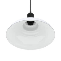 vidaXL Lampada Sospensione Regolabile E27 Bianco Lucido Ø31cm Metallo