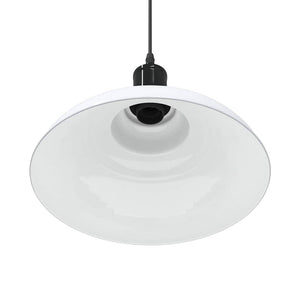 vidaXL Lampada Sospensione Regolabile E27 Bianco Lucido Ø31cm Metallo
