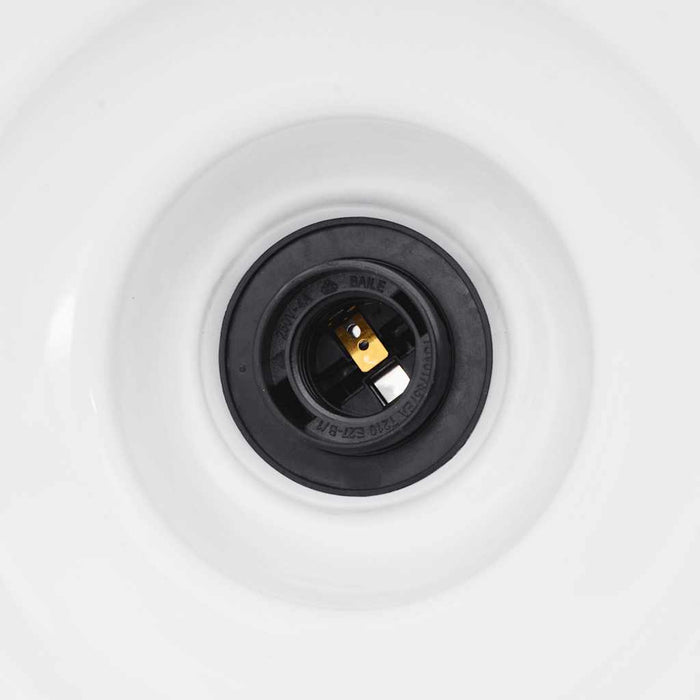 vidaXL Lampada Sospensione Regolabile E27 Bianco Lucido Ø31cm Metallo