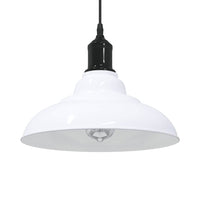 Lampada Sospensione Regolabile E27 Bianco Lucido Ø31cm Metallo 4103442