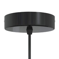 vidaXL Lampada a Sospensione Regolabile E27 Nero Lucido Ø22 cm Metallo