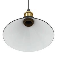 Lampada a Sospensione Regolabile E27 Nero Lucido Ø22 cm Metallo 4103443