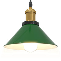 Lampada a Sospensione Regolabile E27 Verde Lucido Ø22cm Metallo 4103445