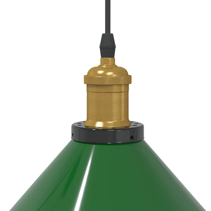 Lampada a Sospensione Regolabile E27 Verde Lucido Ø22cm Metallo 4103445