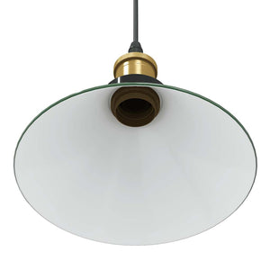 Lampada a Sospensione Regolabile E27 Verde Lucido Ø22cm Metallo 4103445