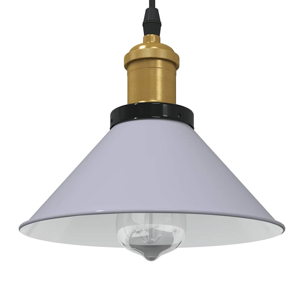 Lampada Sospensione Regolabile E27 Grigio Lucido Ø22 cm Metallo 4103446