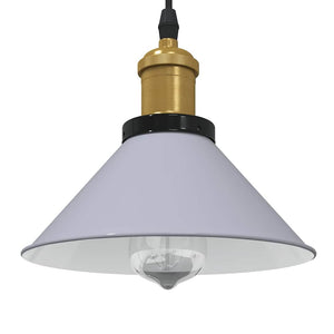 Lampada Sospensione Regolabile E27 Grigio Lucido Ø22 cm Metallo 4103446