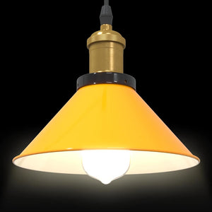 Lampada Sospensione Regolabile E27 Giallo Lucido Ø22 cm Metallo 4103447