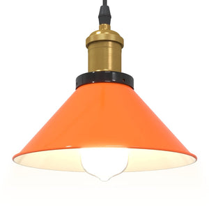 Lampada Sospensione Regolabile E27 Arancio Lucido Ø22cm Metallo 4103448