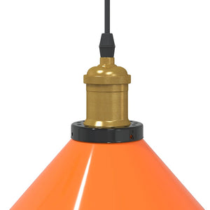 Lampada Sospensione Regolabile E27 Arancio Lucido Ø22cm Metallo 4103448