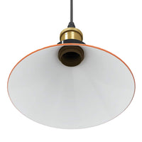 vidaXL Lampada Sospensione Regolabile E27 Arancio Lucido Ø22cm Metallo