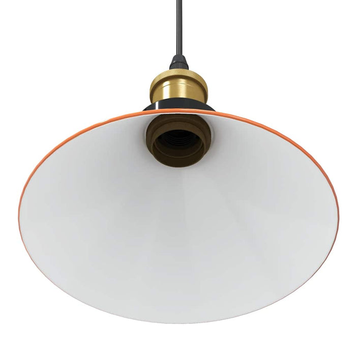 vidaXL Lampada Sospensione Regolabile E27 Arancio Lucido Ø22cm Metallo