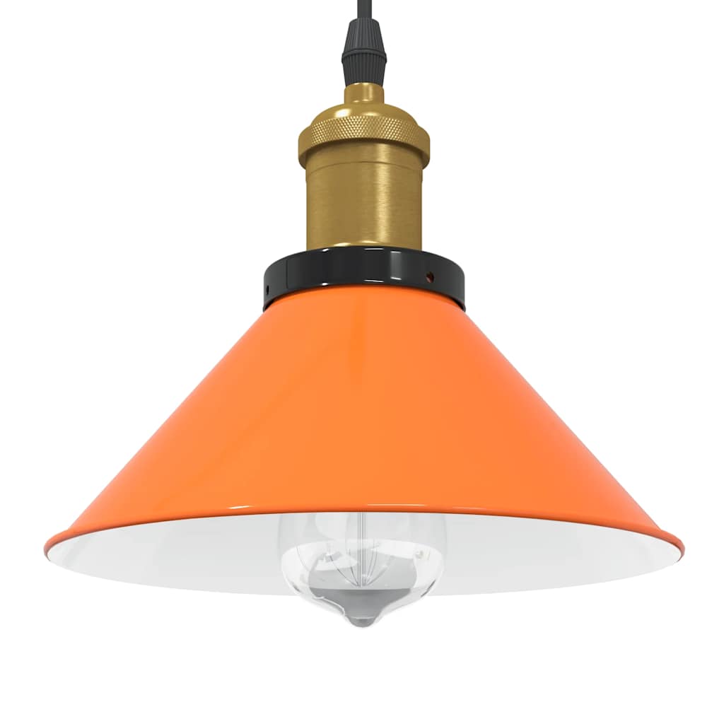 Lampada Sospensione Regolabile E27 Arancio Lucido Ø22cm Metallo 4103448
