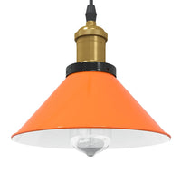Lampada Sospensione Regolabile E27 Arancio Lucido Ø22cm Metallo 4103448