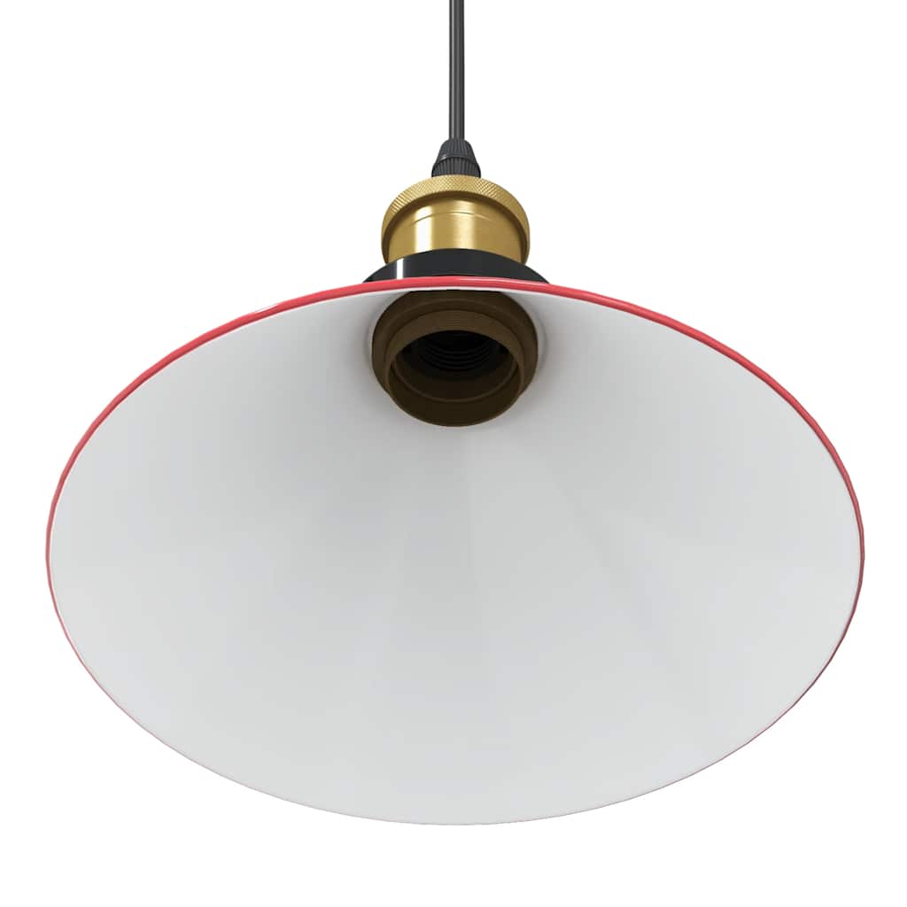 Lampada Sospensione Regolabile E27 Rosso Lucido Ø22 cm Metallo 4103449