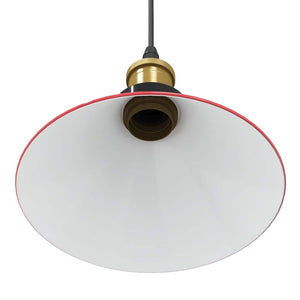 Lampada Sospensione Regolabile E27 Rosso Lucido Ø22 cm Metallo 4103449