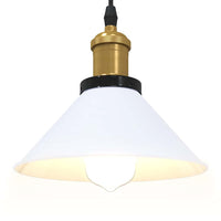 Lampada Sospensione Regolabile E27 Bianco Lucido Ø22cm Metallo 4103450