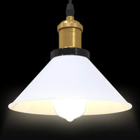 Lampada Sospensione Regolabile E27 Bianco Lucido Ø22cm Metallo 4103450