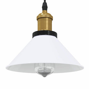 Lampada Sospensione Regolabile E27 Bianco Lucido Ø22cm Metallo 4103450