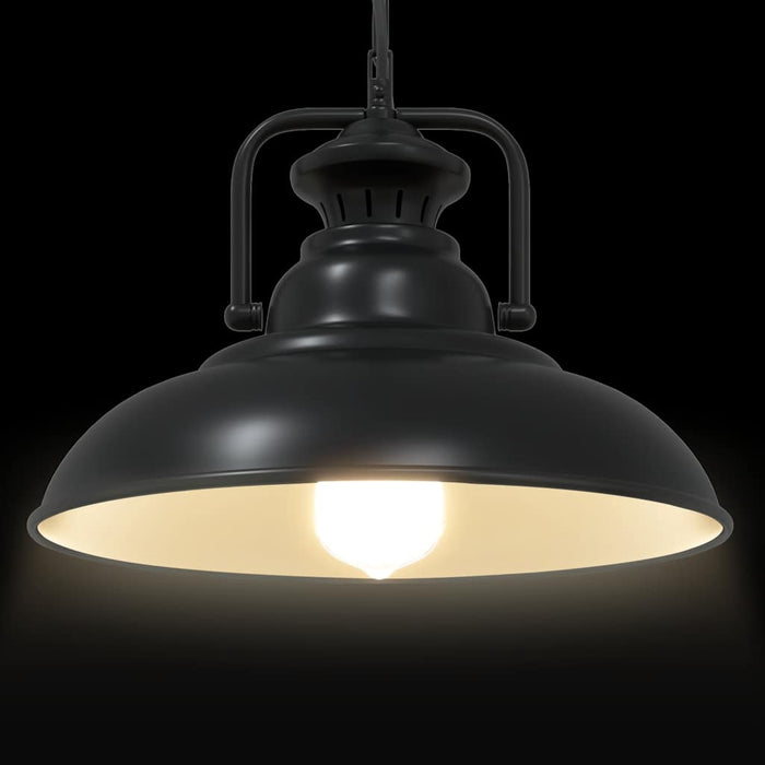 Lampada a Sospensione E27 Nero Ø31 cm in Metallo 4103456