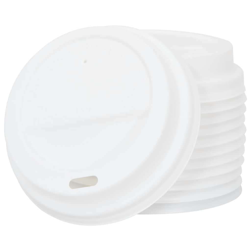 Coperchi Tazze da Caffè Carta Ø80mm 8oz 1000 pz Plastica Bianca