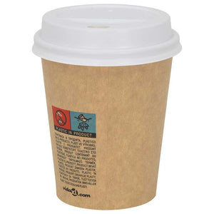 Coperchi Tazze da Caffè Carta Ø80mm 8oz 1000 pz Plastica Bianca 4102803