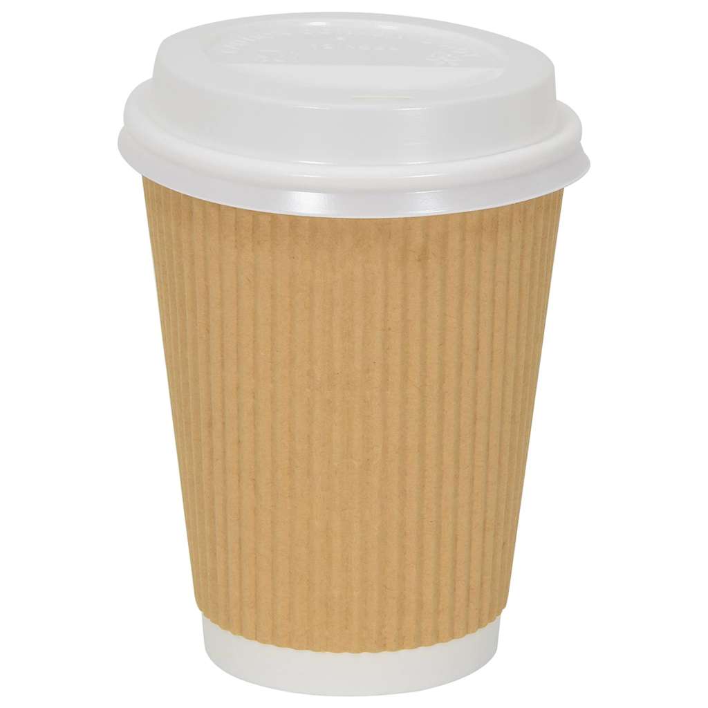 vidaXL Coperchi Tazze da Caffè Carta Ø90 mm 12oz/16oz 1000 pz Plastica