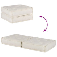 Pouf Modulare Crema 70x70x36 in Tessuto