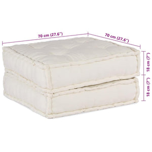 Pouf Modulare Crema 70x70x36 in Tessuto